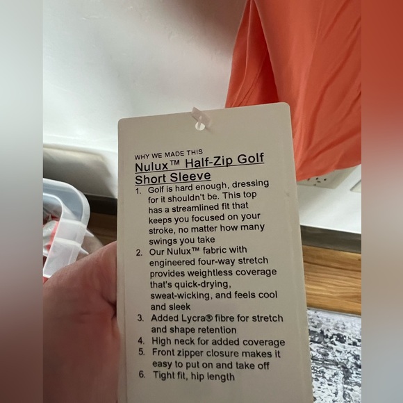 lululemon nulux half zip golf short sleeve - Picture 3 of 5